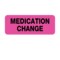 Nevs Label, Medication Change 7/8" x 2-1/4" Flr Orange w/Black P-6419 - alternate 1